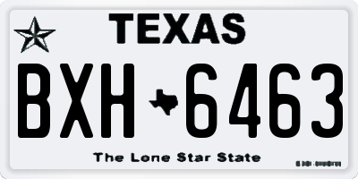 TX license plate BXH6463