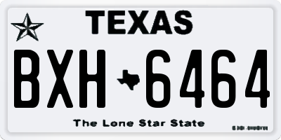 TX license plate BXH6464