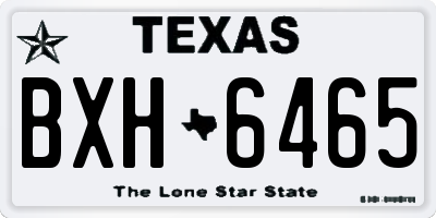 TX license plate BXH6465