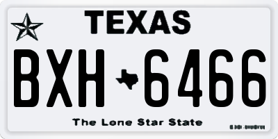 TX license plate BXH6466