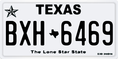 TX license plate BXH6469