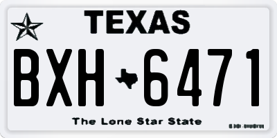 TX license plate BXH6471