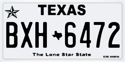 TX license plate BXH6472