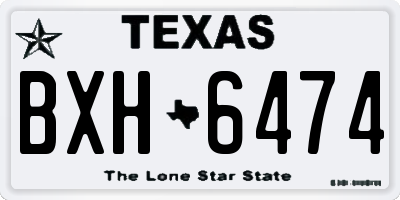 TX license plate BXH6474