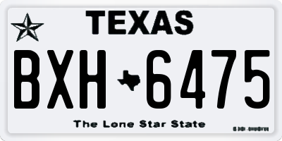 TX license plate BXH6475
