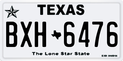 TX license plate BXH6476