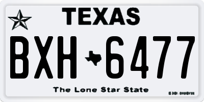 TX license plate BXH6477