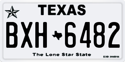 TX license plate BXH6482