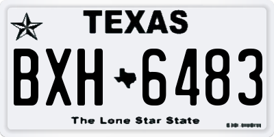 TX license plate BXH6483