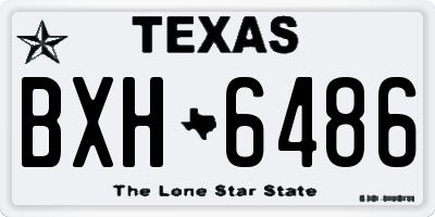 TX license plate BXH6486