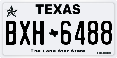 TX license plate BXH6488