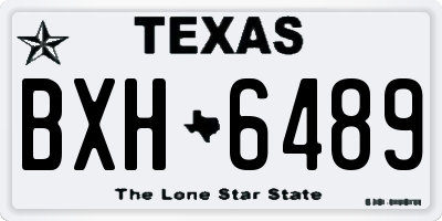 TX license plate BXH6489