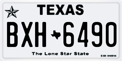 TX license plate BXH6490