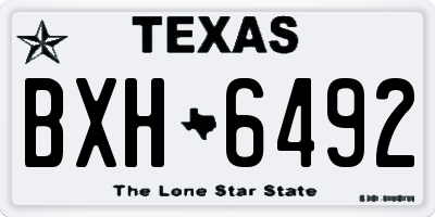 TX license plate BXH6492