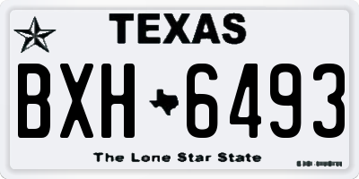TX license plate BXH6493