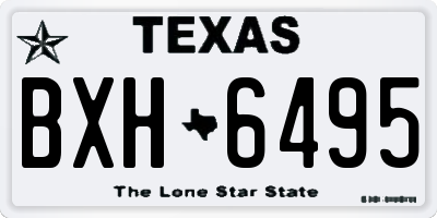 TX license plate BXH6495