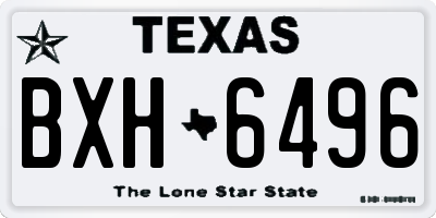TX license plate BXH6496