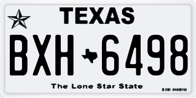 TX license plate BXH6498