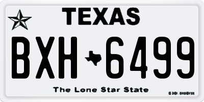 TX license plate BXH6499