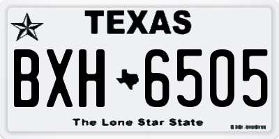 TX license plate BXH6505
