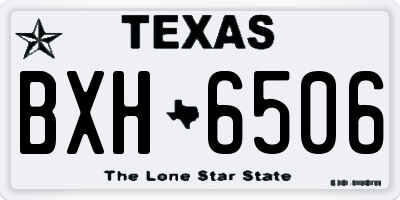 TX license plate BXH6506