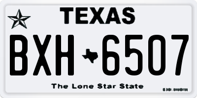 TX license plate BXH6507
