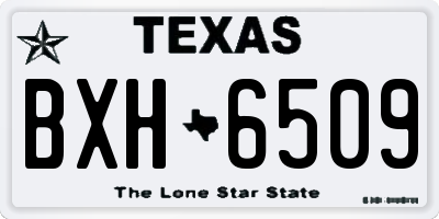 TX license plate BXH6509