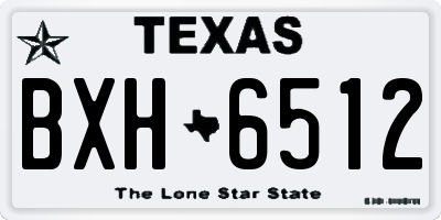 TX license plate BXH6512