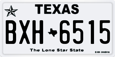 TX license plate BXH6515