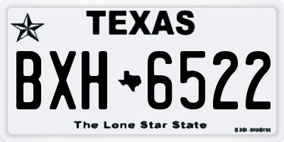 TX license plate BXH6522