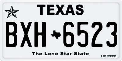 TX license plate BXH6523