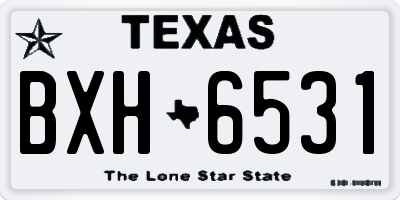 TX license plate BXH6531