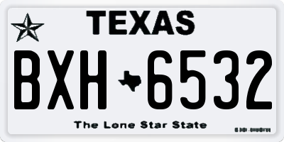 TX license plate BXH6532