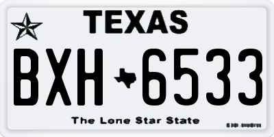 TX license plate BXH6533
