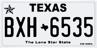 TX license plate BXH6535