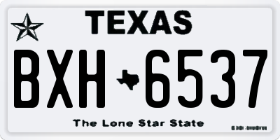 TX license plate BXH6537