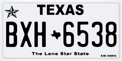 TX license plate BXH6538