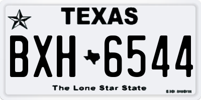 TX license plate BXH6544