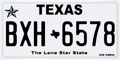 TX license plate BXH6578