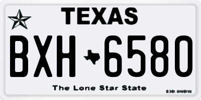 TX license plate BXH6580