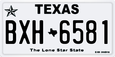 TX license plate BXH6581