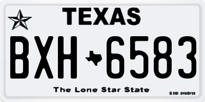 TX license plate BXH6583