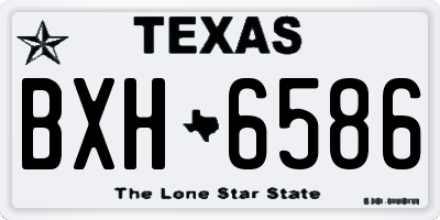 TX license plate BXH6586