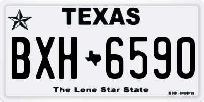 TX license plate BXH6590