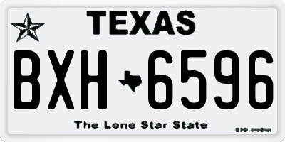 TX license plate BXH6596