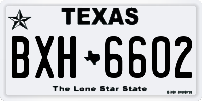 TX license plate BXH6602