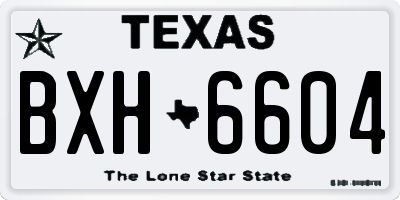 TX license plate BXH6604