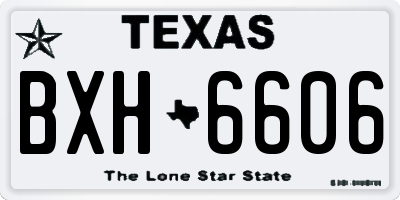 TX license plate BXH6606
