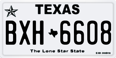 TX license plate BXH6608