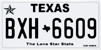 TX license plate BXH6609